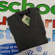 Load image into Gallery viewer, Jumper V Neck Mid Grey Acrylic