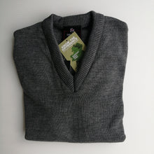 Load image into Gallery viewer, Jumper V Neck Mid Grey Acrylic