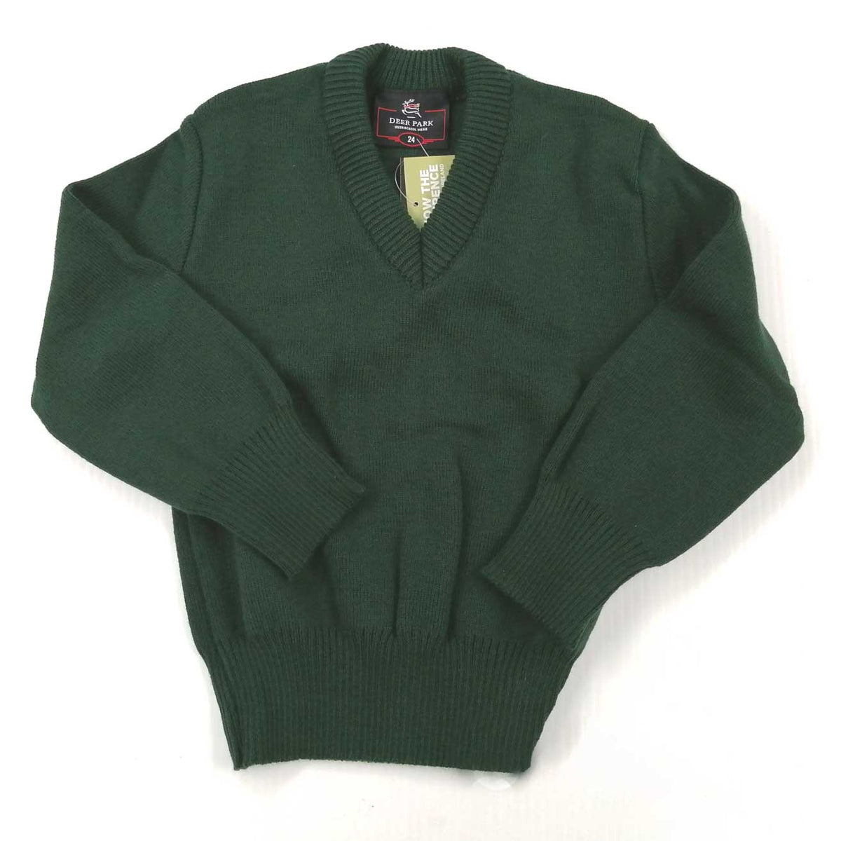 Green v neck school jumper clearance