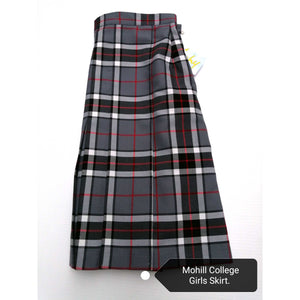 Mohill Comm College Girls Skirt Tartan Zipped Pocket 11461. Available to order.