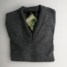 Load image into Gallery viewer, Jumper V Neck Mid Grey Acrylic
