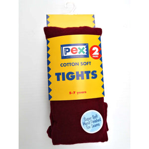 Girls Tights Twin Pack Wine