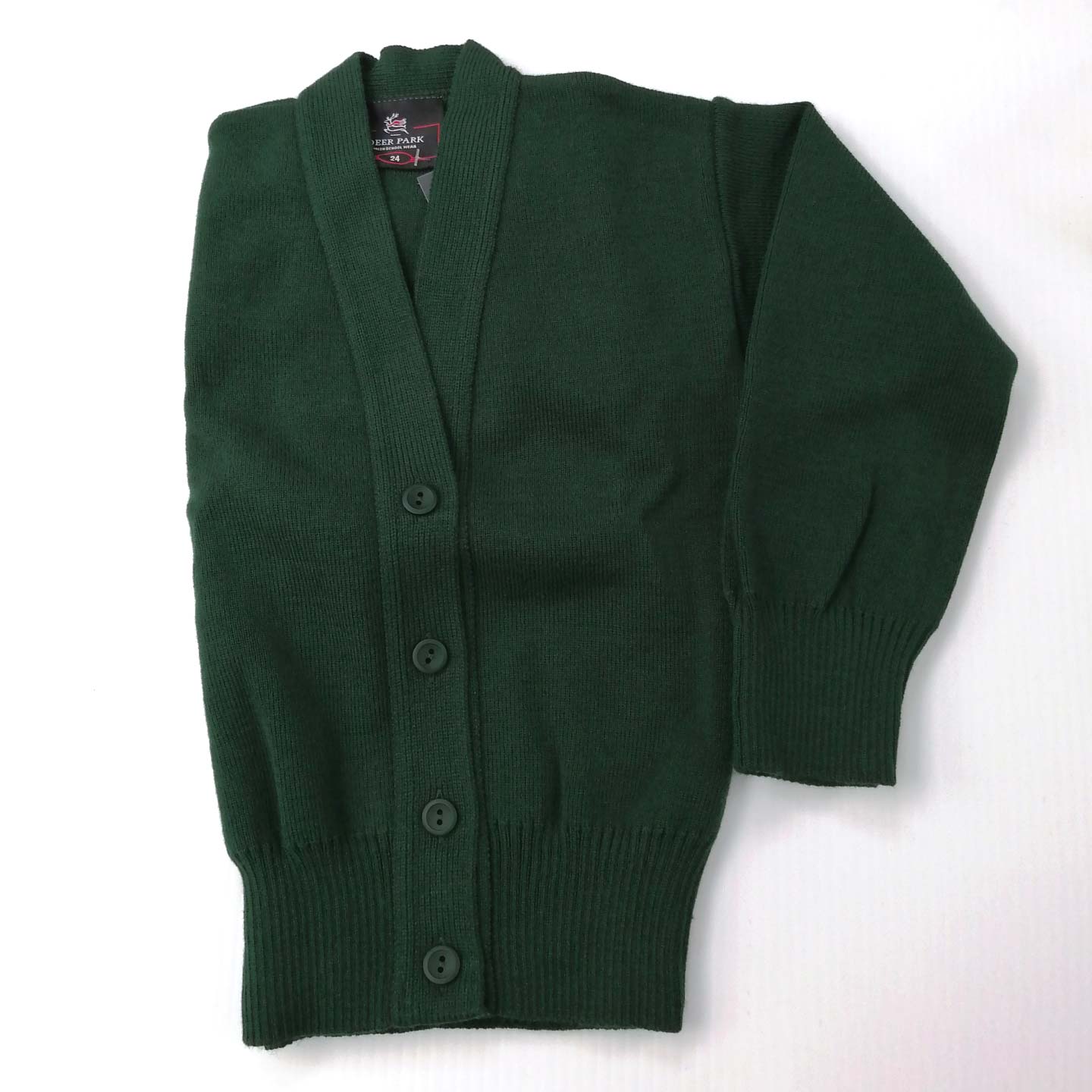 Cardigan for Girls Bottle Green Acrylic