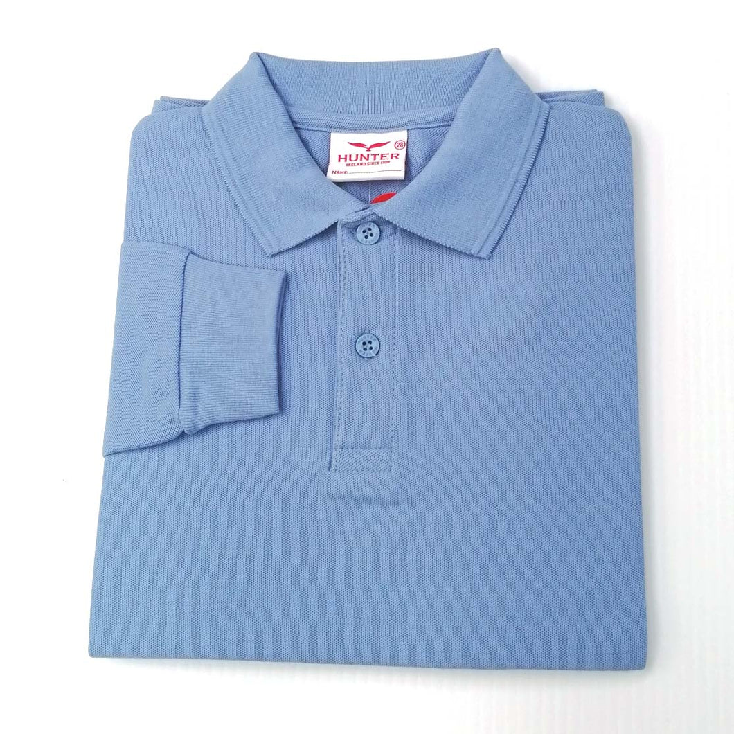 Collar T-Shirt Long Sleeve Sky Blue