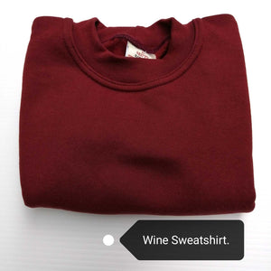 Sweatshirt Round Neck Wine